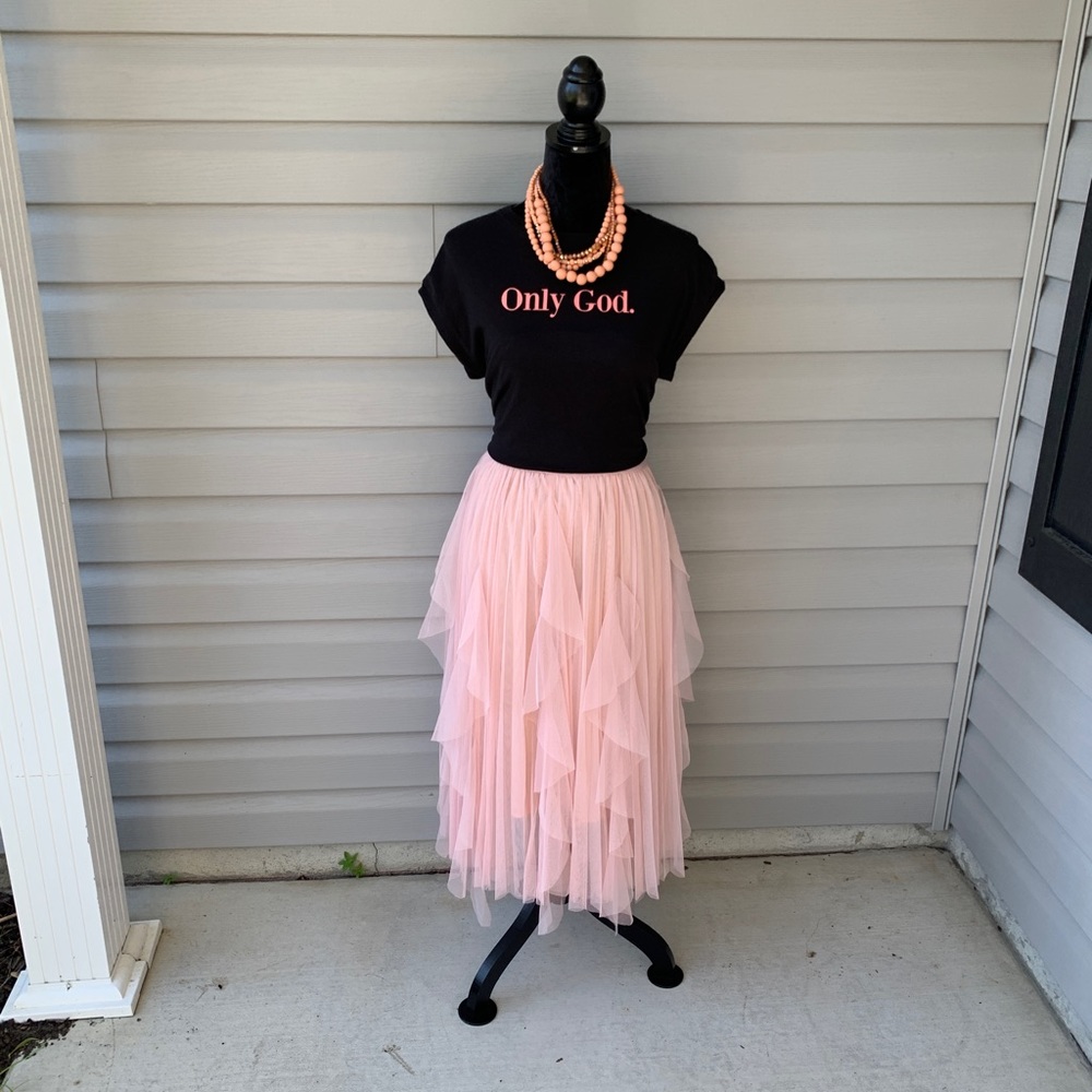 Blush flare skirt.